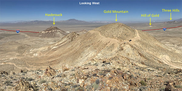 Map of Gold Mountain location